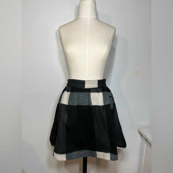 Free People Black and white plaid skirt - Picture 4 of 6